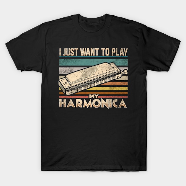 Harmonica T-Shirt by Mila46